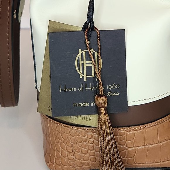 House of Harlow 1960 Purse Backpack Italian Leather Crystal Stud - Brown -NWT - Picture 12 of 12